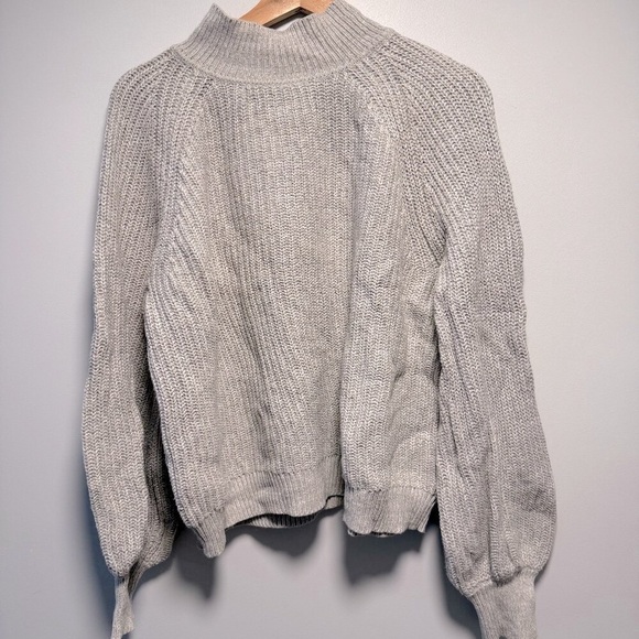 GAP Cotton 100% Cotton Grey Sweater Mock neck M - Picture 1 of 9